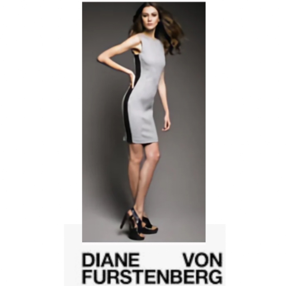 DVF Grey Sheath Dress
